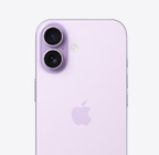 iPhone 17 i farven lavendel vist bagfra, Fusion-dobbeltkamerasystem øverst til venstre