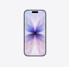 iPhone 17, esikülg, lavendlvärvi, ülal keskel Dynamic Island